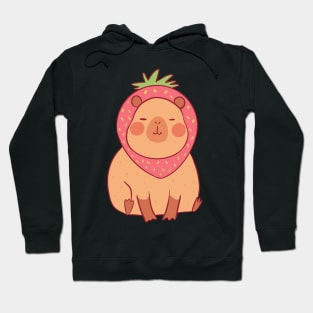 Cute capybara strawberry Hoodie